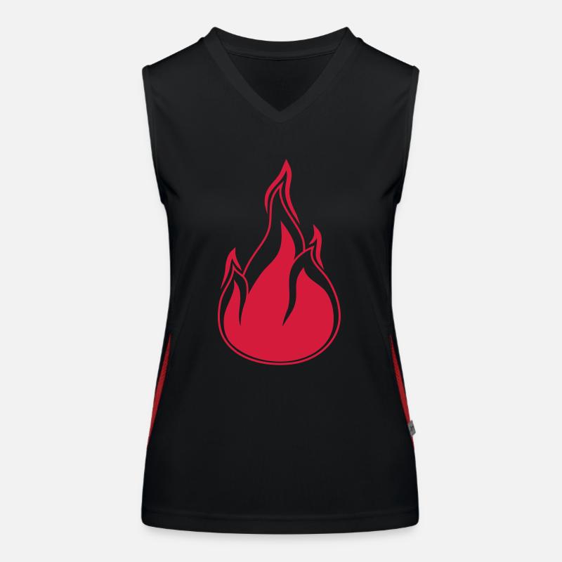 flamme feu chaud brûler brûler chaud clipart Débardeur respirant contrasté Femme