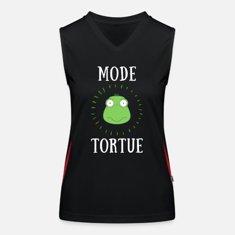 mode tortue Débardeur respirant contrasté Femme