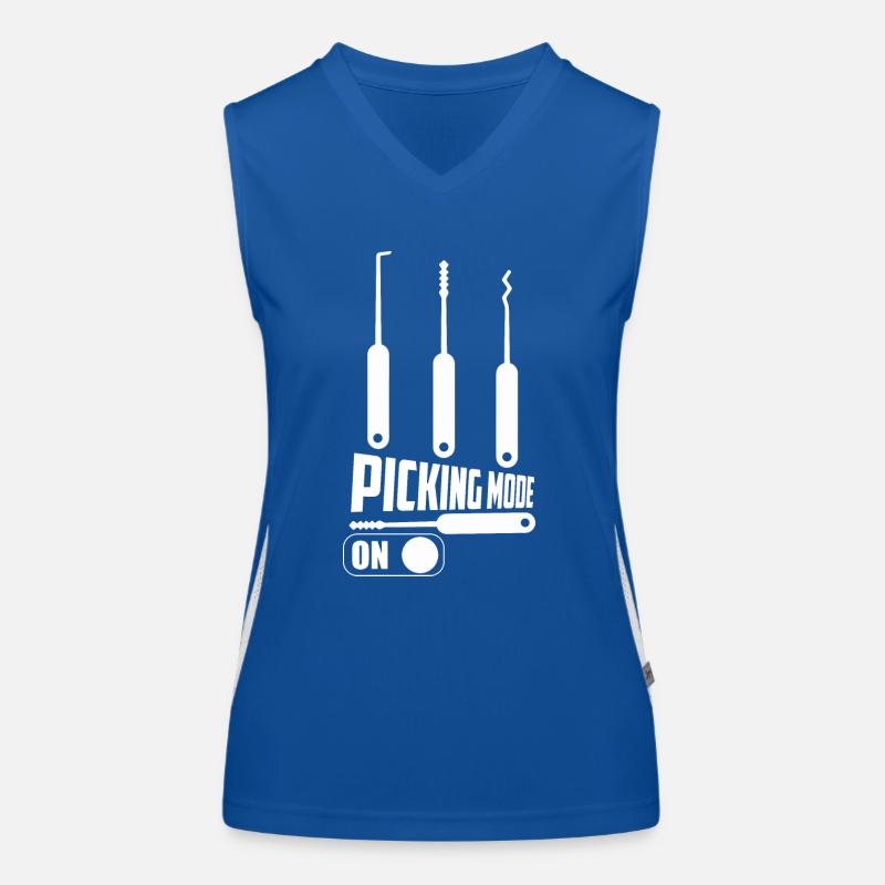 Picking Mode On Lockpicker Locksmith Women's Functional Contrast Tank Top
