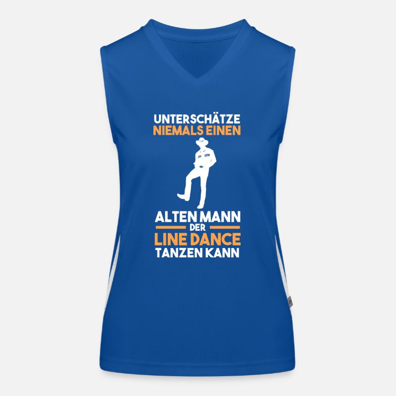 Line Dance Tänzer Funktionelles Kontrast-Tank Top für Frauen