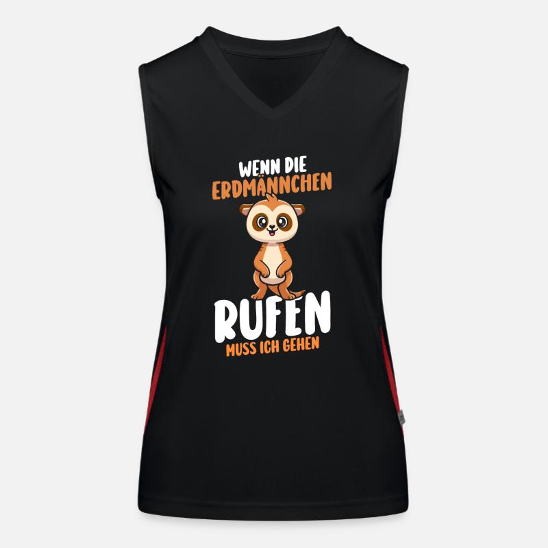 Erdmännchen Funktionelles Kontrast-Tank Top für Frauen