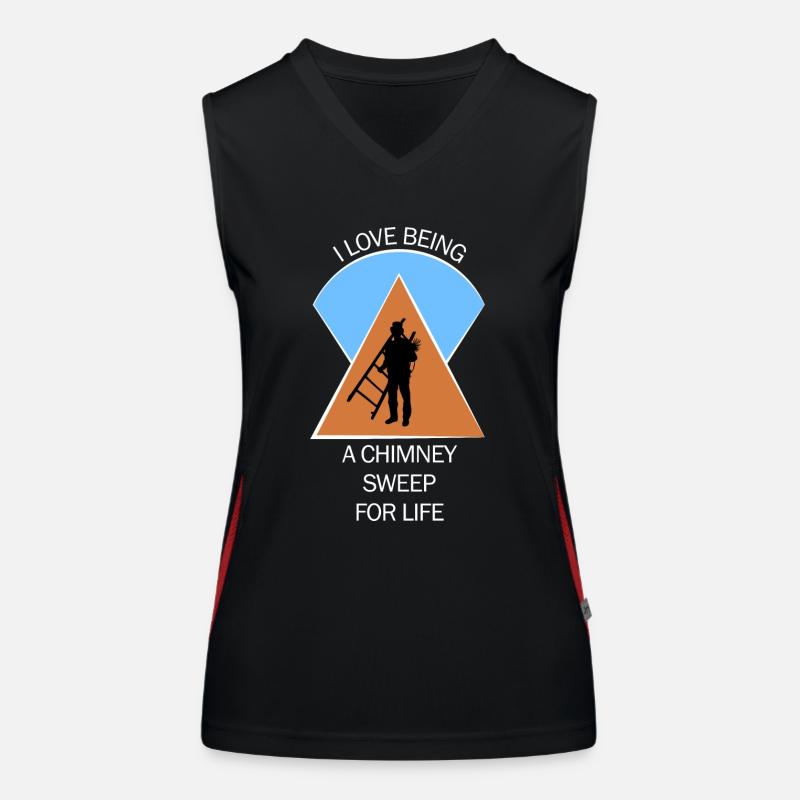 Schornsteinfeger Schlotfeger Funktionelles Kontrast-Tank Top für Frauen