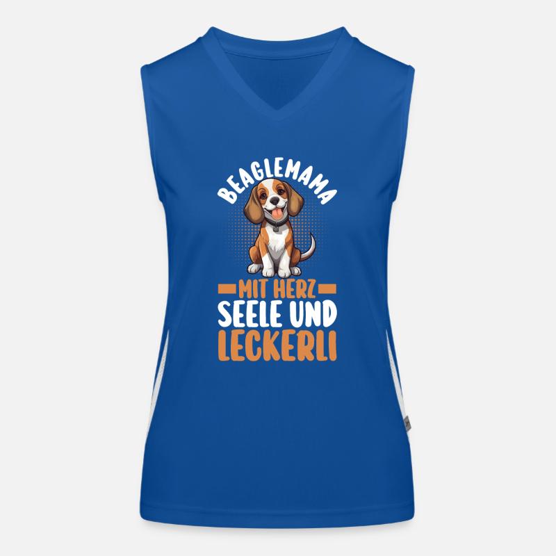 Hund Hundemama Beaglemama Mutter Beagle Funktionelles Kontrast-Tank Top für Frauen