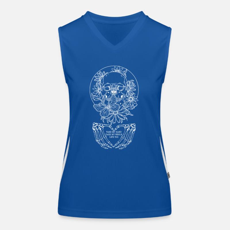 Outlaws skull Motorway gangs Biker death Women's Functional Contrast Tank Top