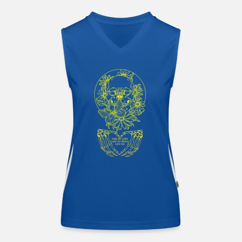 Outlaws skull Motorway gangs Biker death Women's Functional Contrast Tank Top