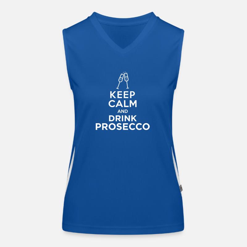 keepcalm prosecco ok Women's Functional Contrast Tank Top