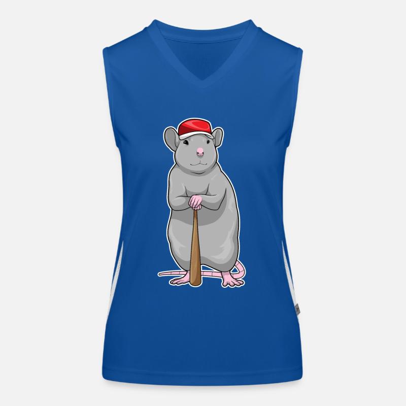 Rat Baseball Baseball Bats Women's Functional Contrast Tank Top