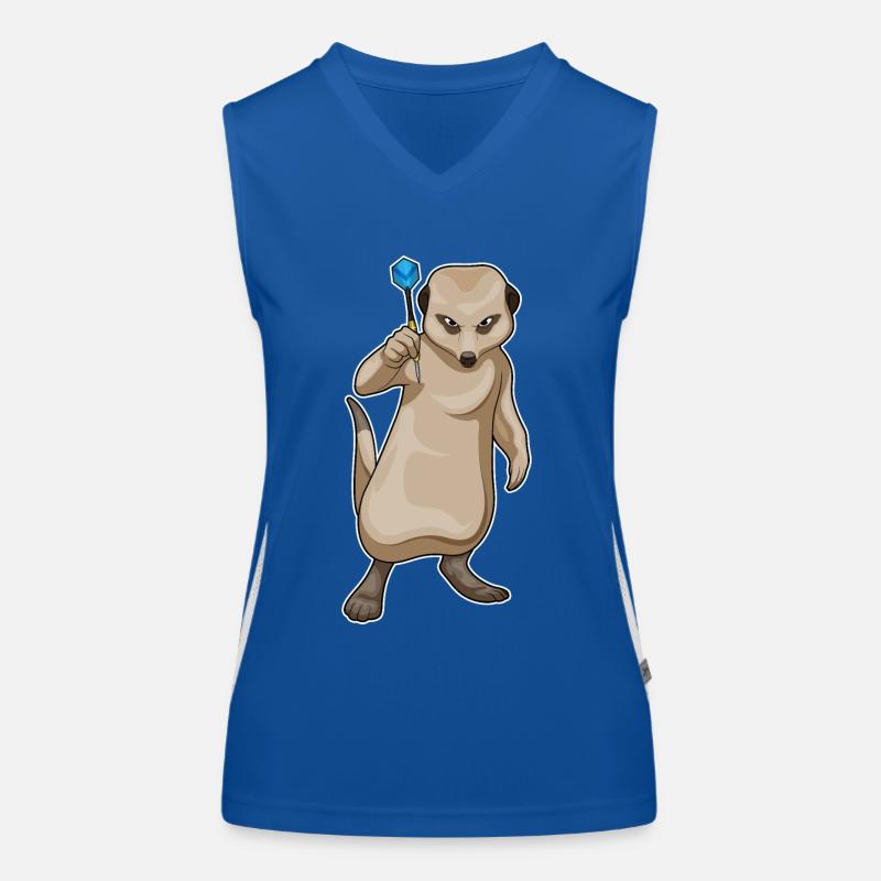 Erdmännchen Dart Dartpfeil Funktionelles Kontrast-Tank Top für Frauen