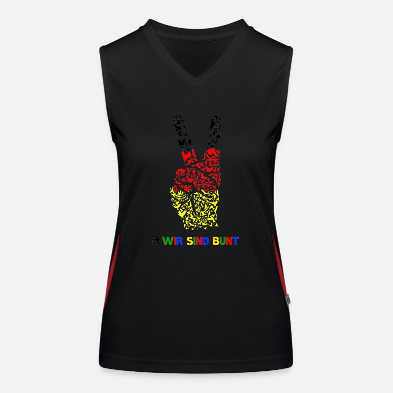 wir sind bunt Funktionelles Kontrast-Tank Top für Frauen