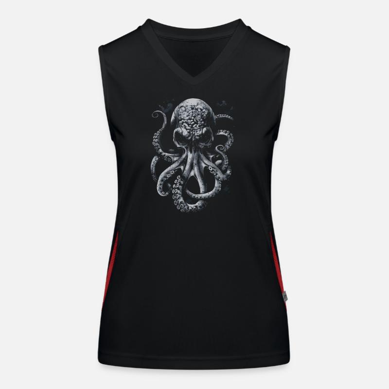 Grim Horror Kraken Women's Functional Contrast Tank Top