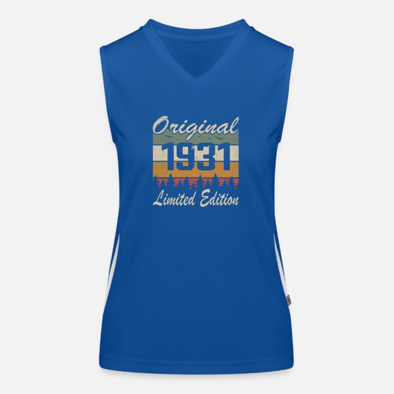 Vintage Geburtstag Original Geschenkidee 1931 Funktionelles Kontrast-Tank Top für Frauen