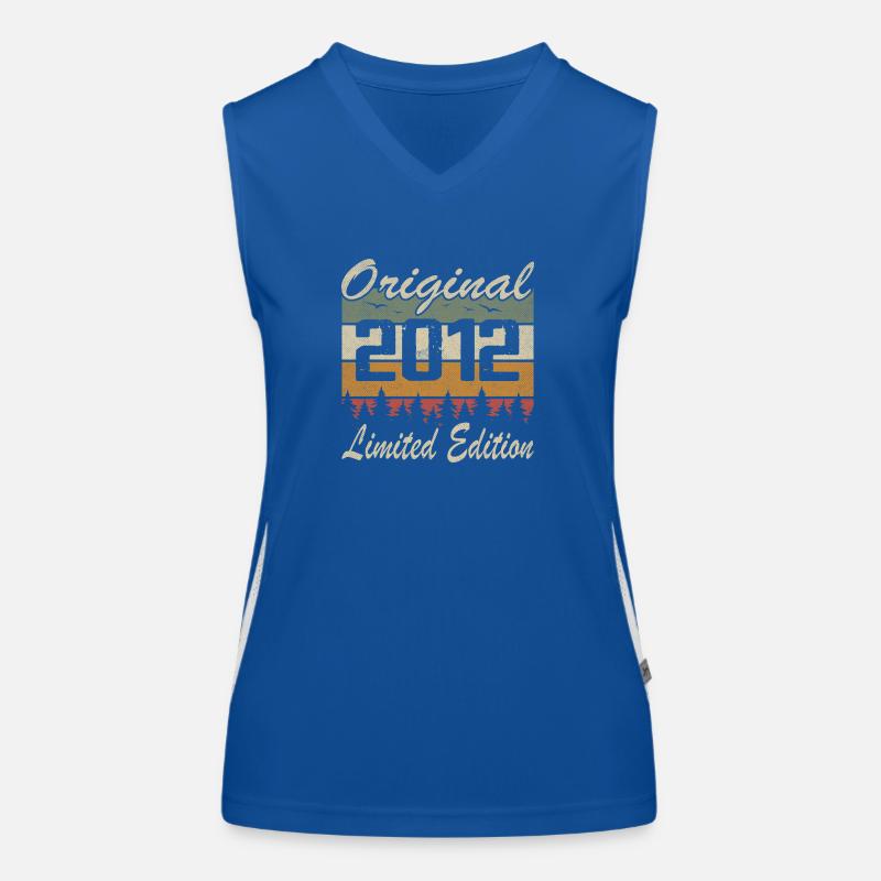 Vintage Geburtstag Original Geschenkidee 2012 Funktionelles Kontrast-Tank Top für Frauen