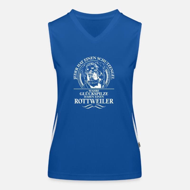 ROTTWEILER Schutzengel Hunde Spruch Wilsigns Funktionelles Kontrast-Tank Top für Frauen