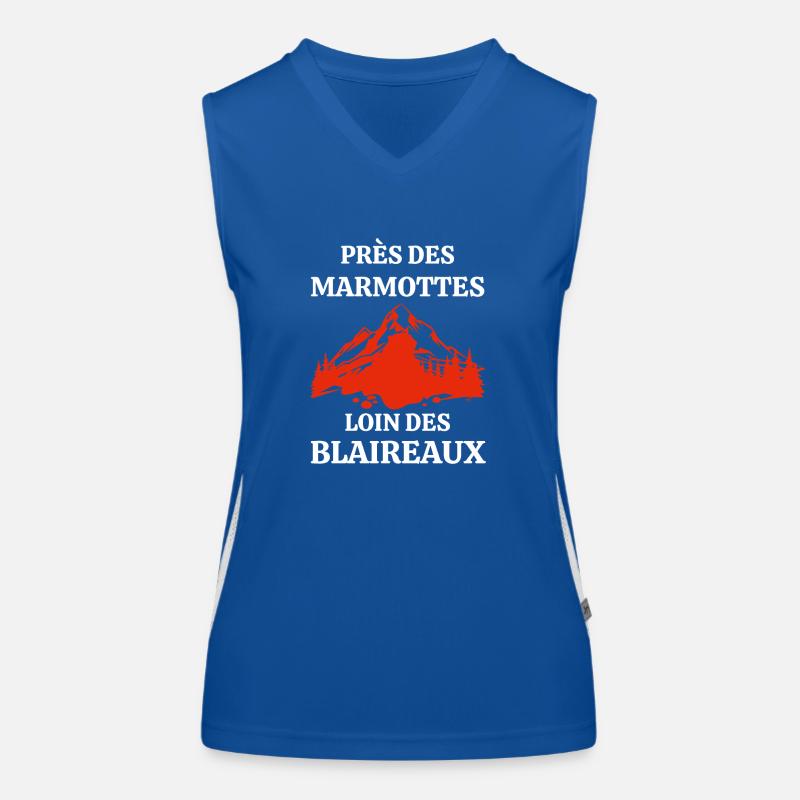 in der Nähe der Murmeltiere Weit weg von den Dachsen Funktionelles Kontrast-Tank Top für Frauen