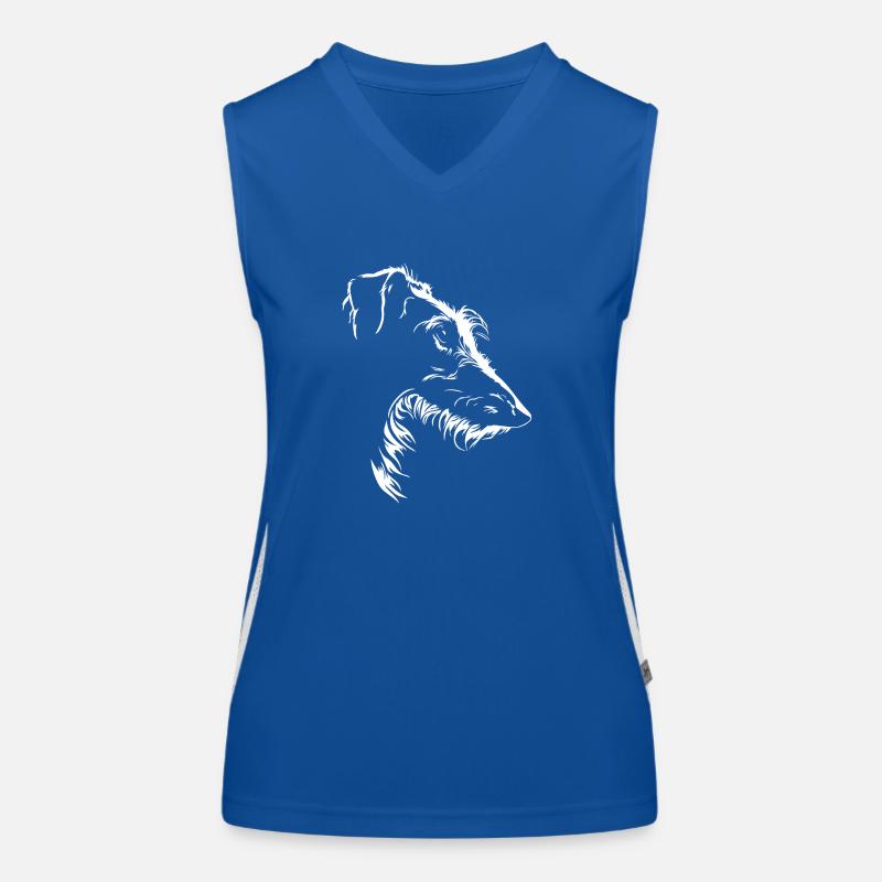 Deerhound Silhouette Hunde Hund Wilsigns Funktionelles Kontrast-Tank Top für Frauen