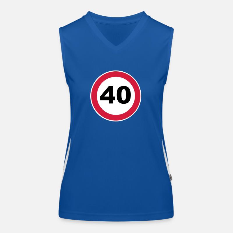 40. Geburtstag Funktionelles Kontrast-Tank Top für Frauen