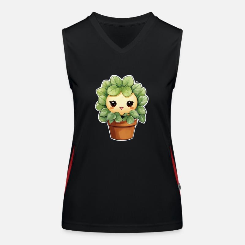 Cute Plant Funktionelles Kontrast-Tank Top für Frauen