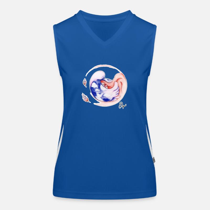 Schlafendes Mädchen Funktionelles Kontrast-Tank Top für Frauen