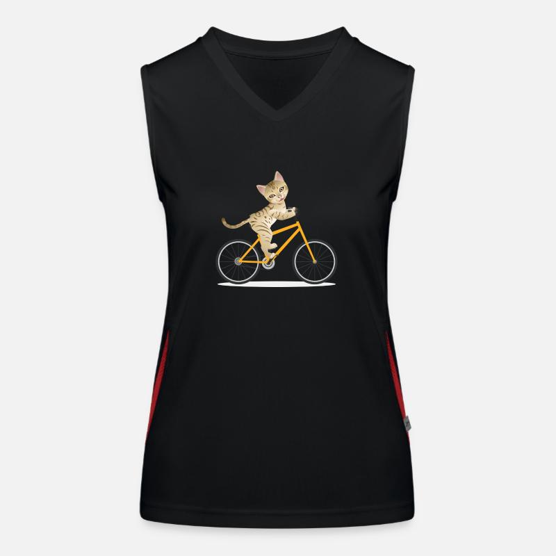 chat vélos Débardeur respirant contrasté Femme