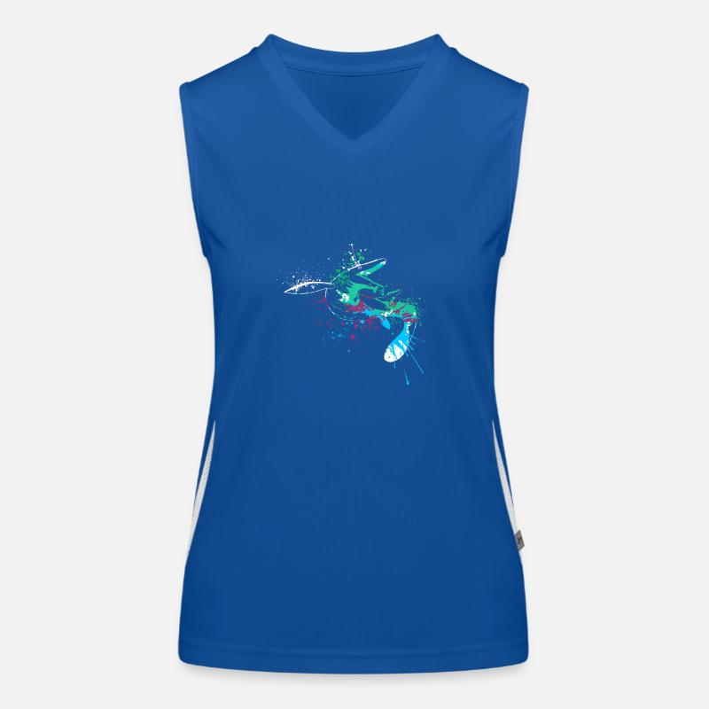 Splash art Marine Dinosaur mosasaurus Funktionelles Kontrast-Tank Top für Frauen