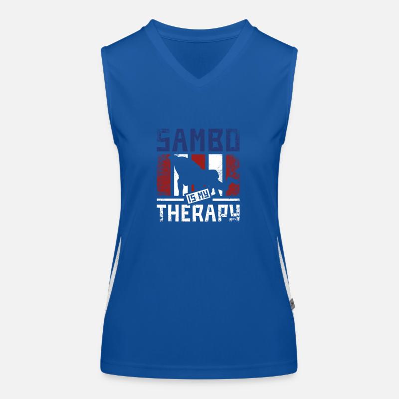 Sambo is my therapy Funktionelles Kontrast-Tank Top für Frauen