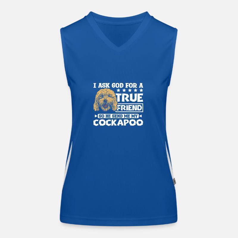 Dieu m’envoie mon cockapoo Débardeur respirant contrasté Femme