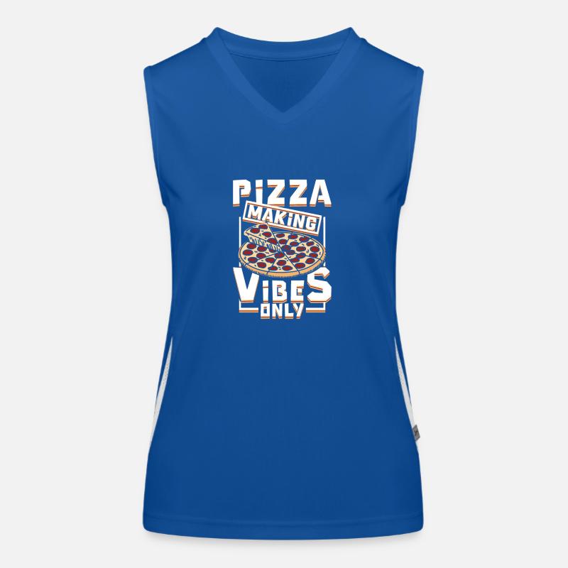 Pizza making vibes only Funktionelles Kontrast-Tank Top für Frauen