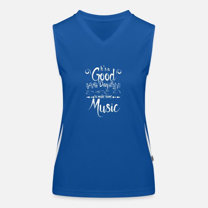 It's a good day to make some music Women's Functional Contrast Tank Top