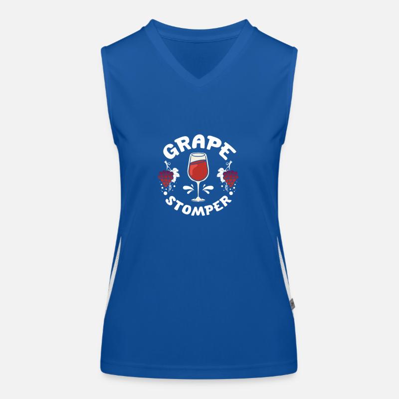 Wine making grape stomper Funktionelles Kontrast-Tank Top für Frauen