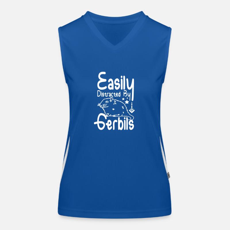Facilement distrait par les gerbilles Débardeur respirant contrasté Femme