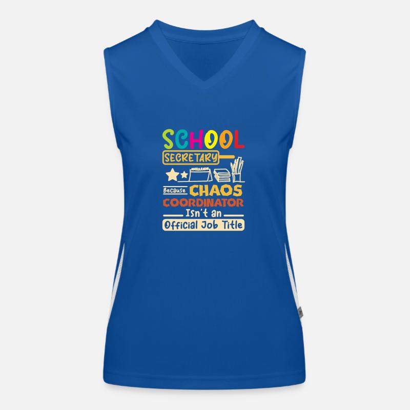 School secretary chaos coordinator Funktionelles Kontrast-Tank Top für Frauen