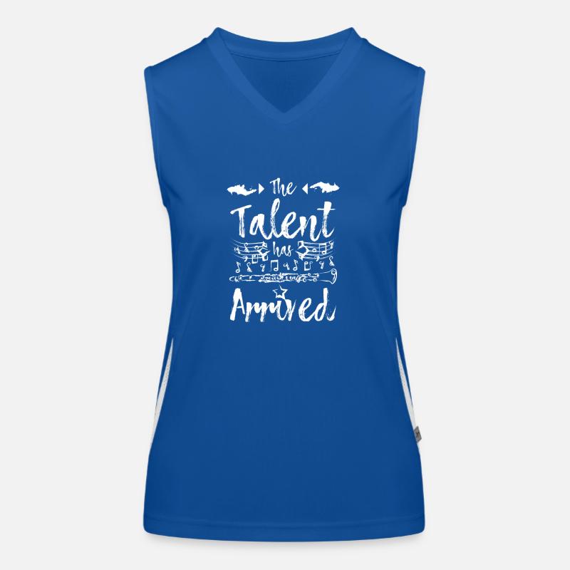 Clarinet player, the talent has arrived Funktionelles Kontrast-Tank Top für Frauen