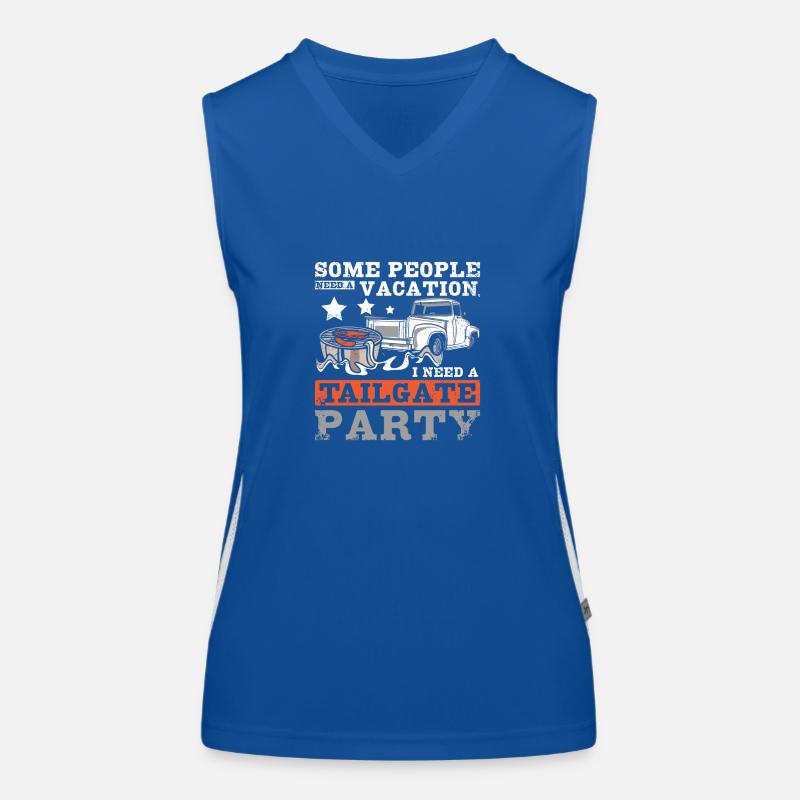 Some people need vacation I need a tailgate party Women's Functional Contrast Tank Top