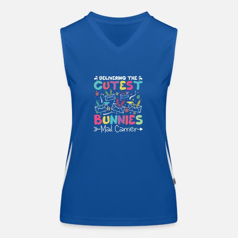 Delivering The Cutest Bunnies Easter Mail carrier Funktionelles Kontrast-Tank Top für Frauen