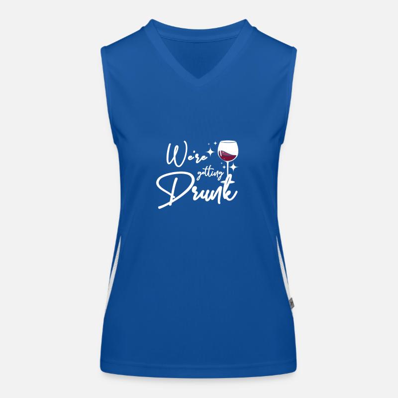 For the Bride, Team We're getting drunk Funktionelles Kontrast-Tank Top für Frauen