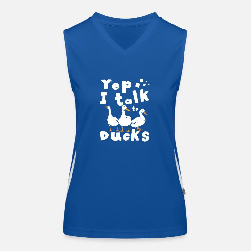 Yep I talk to ducks Women's Functional Contrast Tank Top