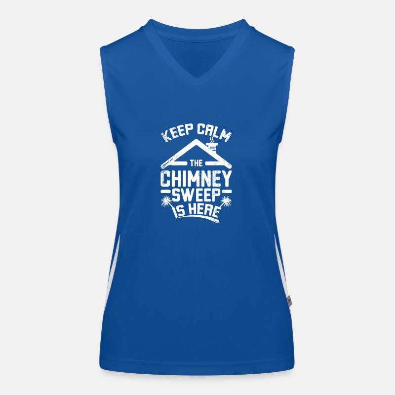 Keep calm the chimney sweep is here Women's Functional Contrast Tank Top