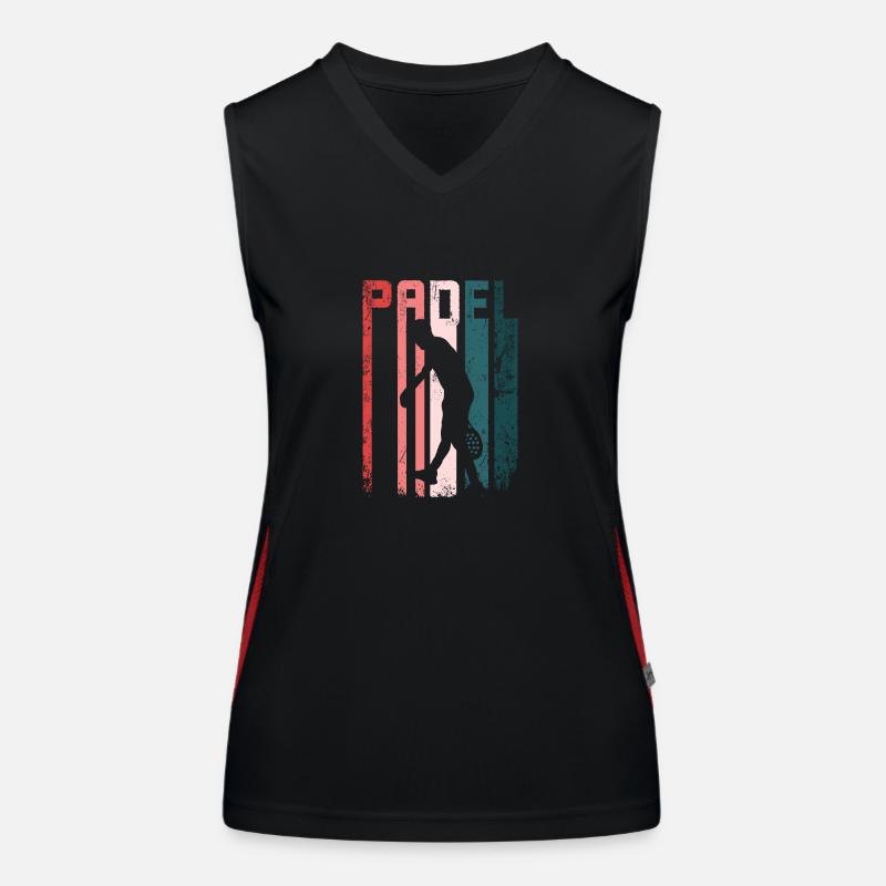 Retro Vintage Padel Funktionelles Kontrast-Tank Top für Frauen