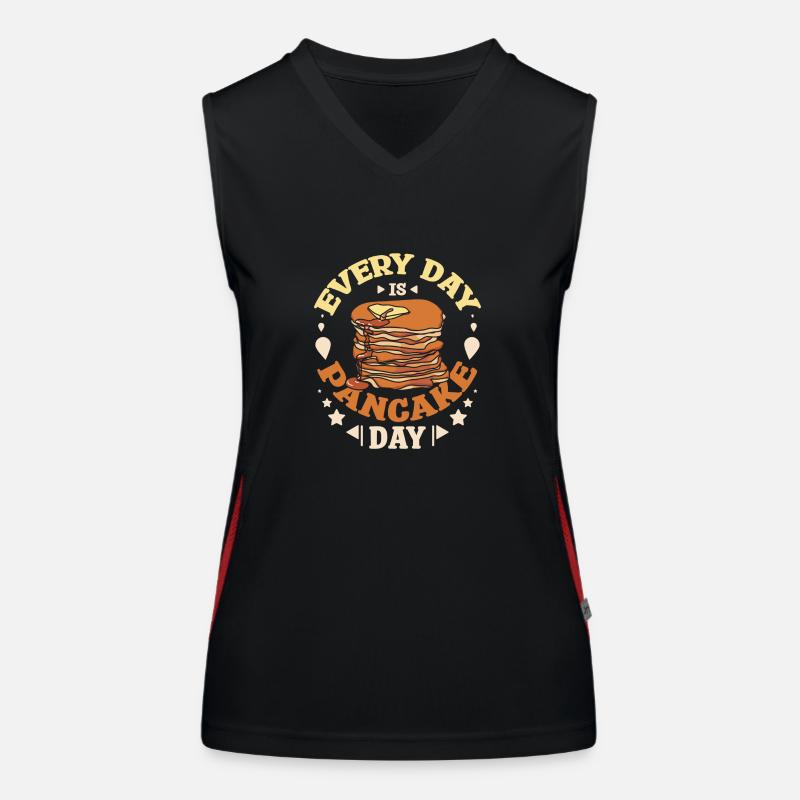 Every day is pancake day Funktionelles Kontrast-Tank Top für Frauen