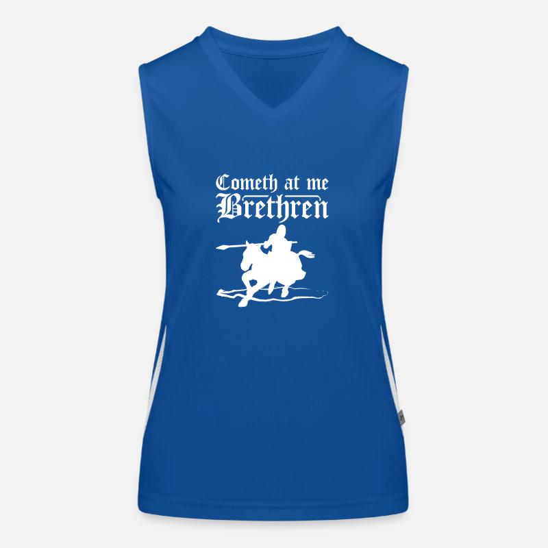 Cometh at me brethren Women's Functional Contrast Tank Top