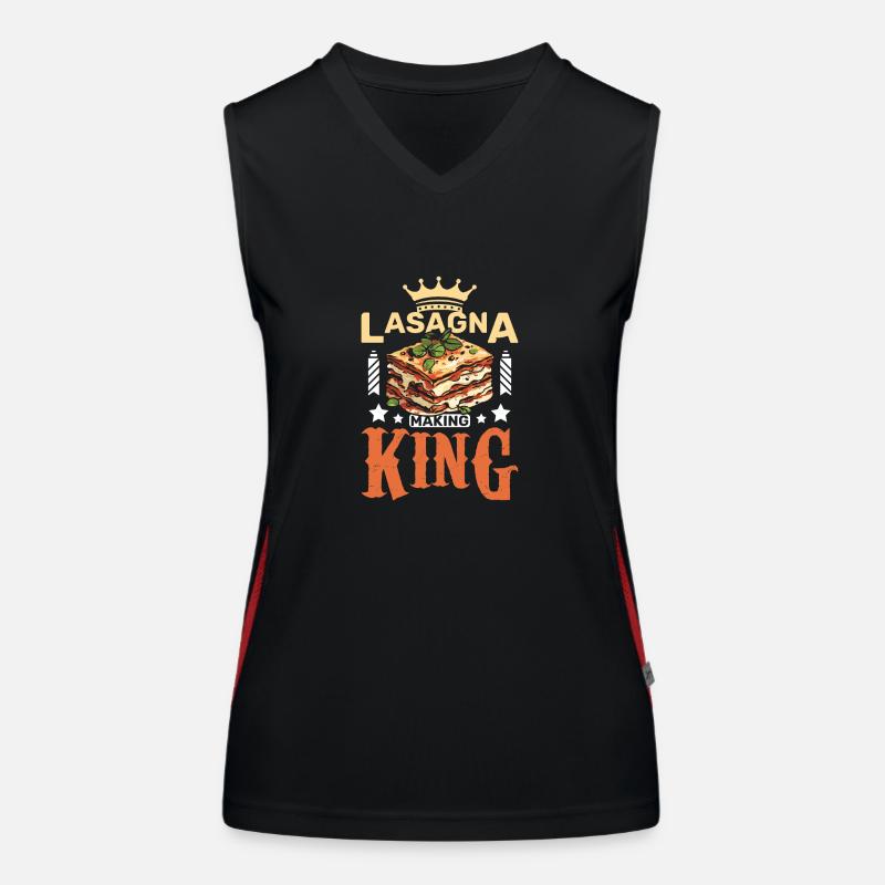 Lasagna making king Women's Functional Contrast Tank Top
