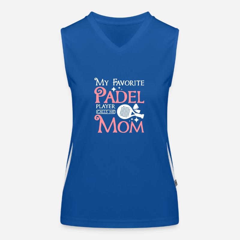 Fête des mères Ma joueuse de padel préférée m’appelle maman Débardeur respirant contrasté Femme