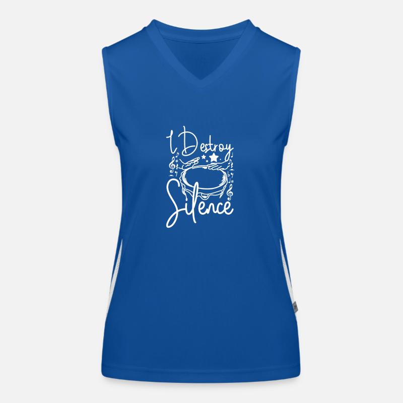 I destroy silence Conga player Funktionelles Kontrast-Tank Top für Frauen