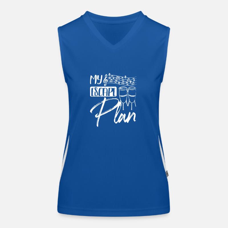 My escape plan playing conga Funktionelles Kontrast-Tank Top für Frauen