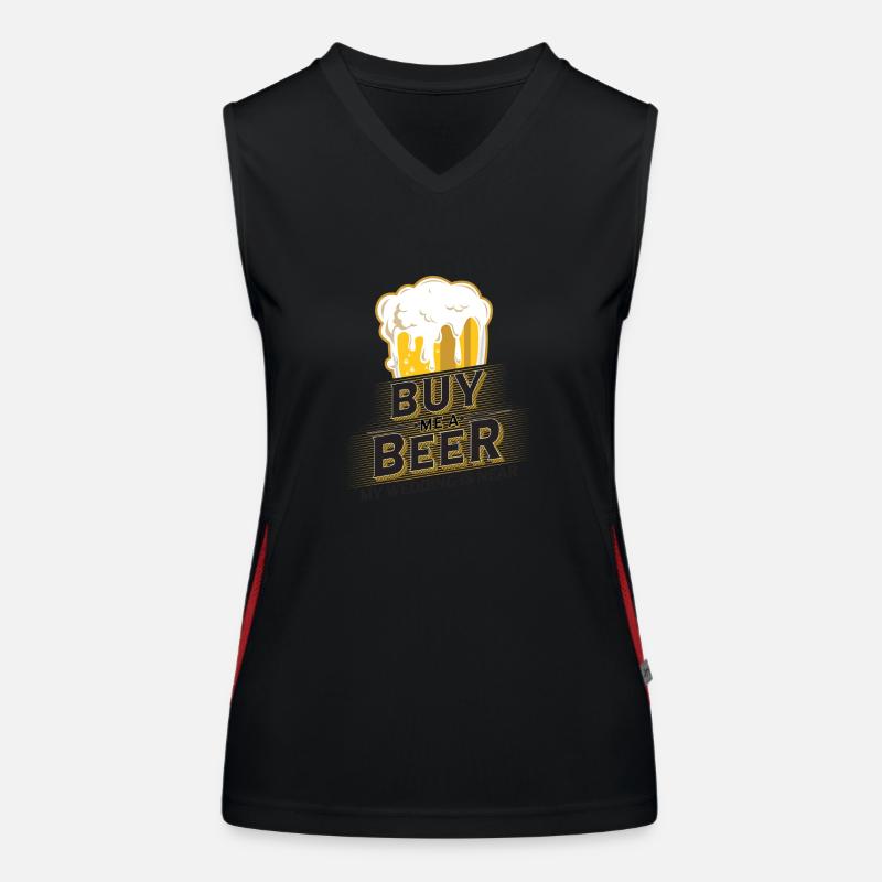 Kauf mir ein Bier. Ich heirate. Funktionelles Kontrast-Tank Top für Frauen