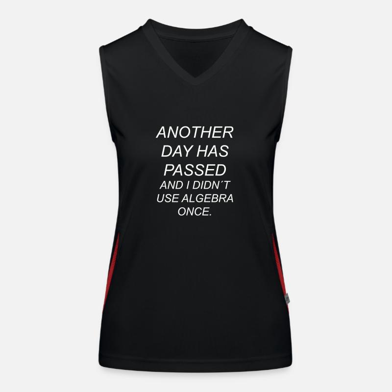 Algebra mathematics school math fun fun funny Women's Functional Contrast Tank Top