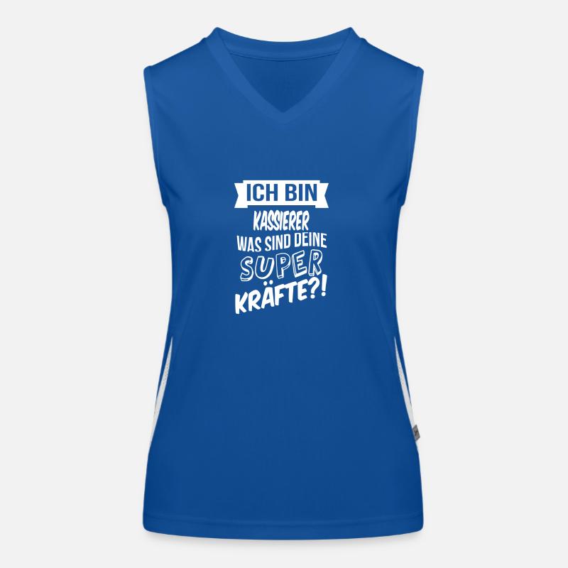 ich bin kassierer was sind deine superkraefte Funktionelles Kontrast-Tank Top für Frauen