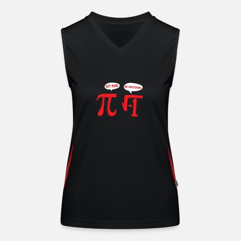 Math Gift Rational Pi School Teacher Plus number Women's Functional Contrast Tank Top