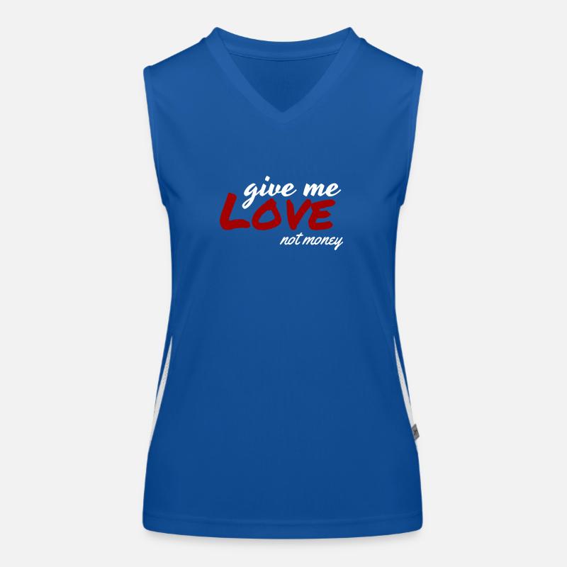 Donne-moi de l’amour, pas de l’argent Débardeur respirant contrasté Femme