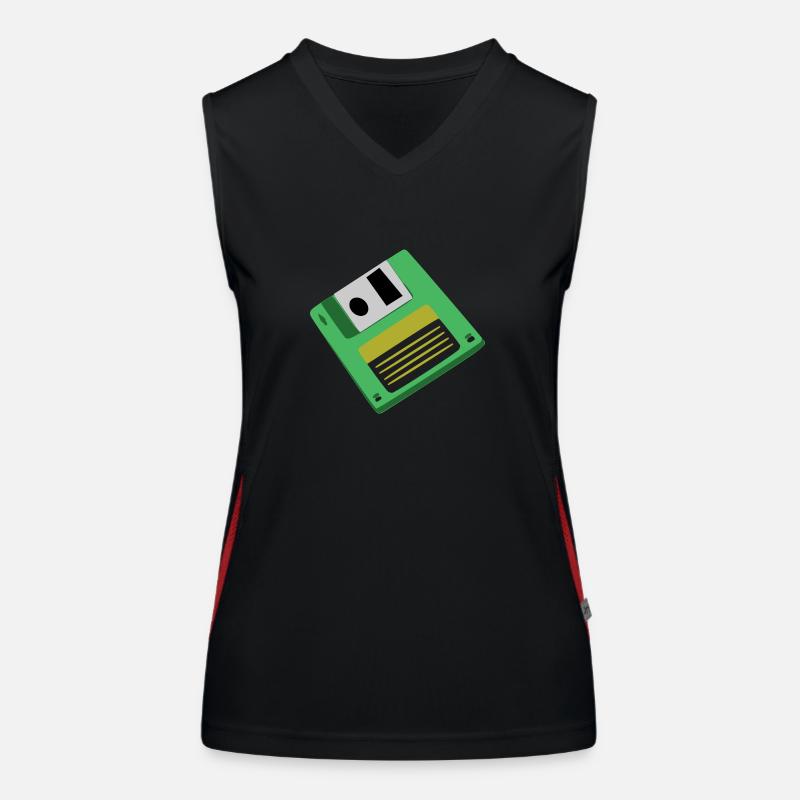 Diskette Funktionelles Kontrast-Tank Top für Frauen